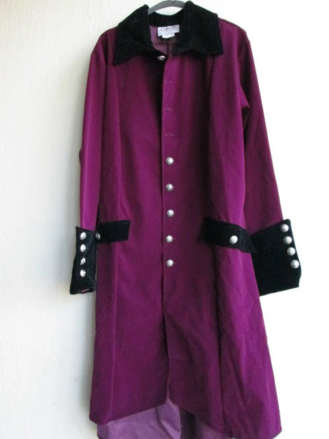 ВЗРОСЛЫЕ МУЖЧИНЫ КОЛОНИАЛЬНЫЙ ПИРАТ КАПИТАН ЗАМШЕВЫЙ КОСТЮМ ПАЛЬТО КУРТКА СОКРОВИЩЕ ОСТРОВ ДЛИННЫЙ - Изображение 1 из 2