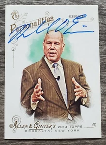 Michael Eisner Signed 2014 Allen & Ginter Card #22 Auto Disney Businessman RAD - Picture 1 of 2