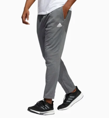 Adidas Men's Pants Gray Game and Go Tapered  Fleece Joggers Zip Size S GT0061 - Image 1 of 4