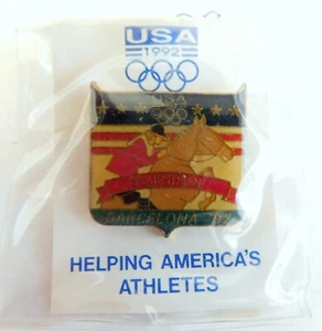 Olympic Memorabilia Barcelona 1992 Equestrian Vintage Tack Pin - Picture 1 of 2