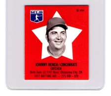 1978 Pepsi-Cola SuperSTAR Set-Break #NNO Johnny Bench Reds NM-MT or Better RARE