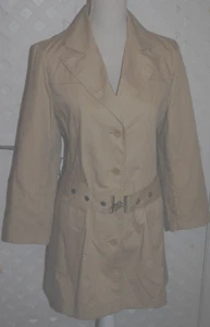 Via Spiga Damen hellbraun Trenchcoat mit verstellbarem Knebelverschluss Gürtel neu ohne Etikett Größe 8 - Bild 1 von 6