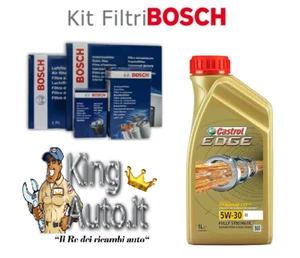 KIT TAGLIANDO FILTRI BOSCH + 5 LITRI OLIO CASTROL 5W30 AUDI A3 8V 1.6 2.0 TDI - Imagen 1 de 1