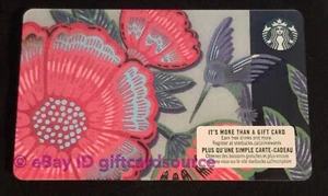 Starbucks Canadá flores de primavera con colibrí 2019 sin valor nuevo lanzamiento #6164 - Imagen 1 de 2