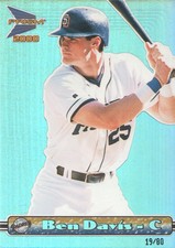 2000 Pacific Prism Baseball Holographic Blue #125 Ben Davis /80