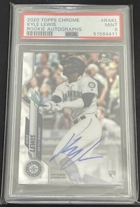 2020 Topps Chrome Kyle Lewis Rookie Auto PSA 9 Mint #RAKL RC Seattle Mariners - Bild 1 von 2