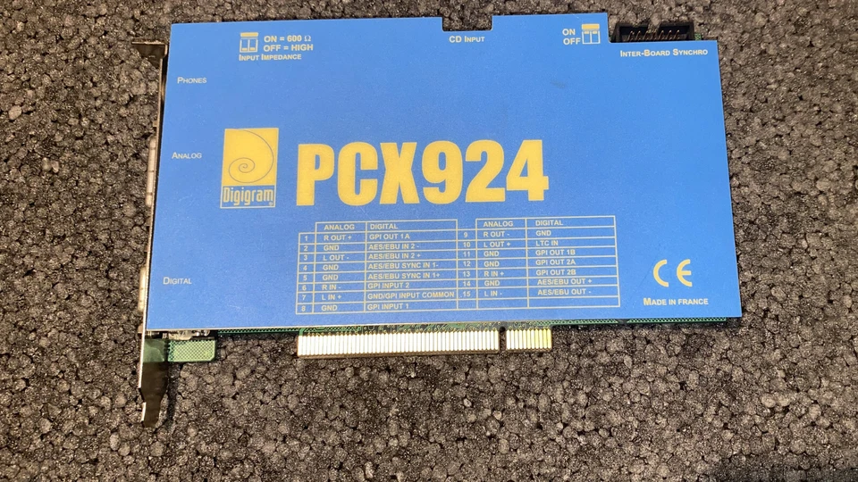 DIGIGRAM PCX924  PCI - Profesional Sound Card Digram Digital AES/EBU + Analog - Image 1 of 3
