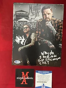 MATTY MULLINS SIGNIERTES 8X10 FOTO! MEMPHIS MAY FIRE! BECKETT! REMADE IN MISERY! - Bild 1 von 4
