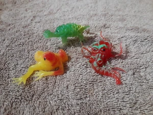 Lot 3 Vintage Rubber Slurfie Ugly Monster Jigglers 1970s Hong Kong - Picture 1 of 6