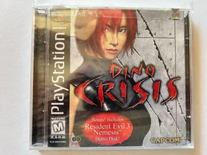 Dino Crisis PS1 w/ Resident Evil 3 Demo Disk US NTSC Mint and Complete Condition - Picture 1 of 8