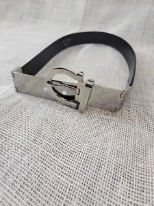 Salvatore Ferragamo Black Leather Belt Made In Italy 6130 - Picture 1 of 7