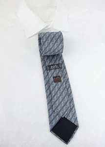 Hermes Krawatte Herren Einheitsgröße 100% Seide Klassisch Spitz Blau Muster - Bild 1 von 6