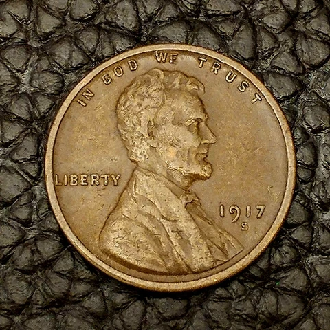1917-S Lincoln Cent ~ VERY FINE (VF) Condition ~ $20 ORDERS SHIP FREE! Cover