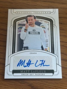 2024 National Treasures Football Coach Matt Lafleur Auto /99 Packers - Bild 1 von 2