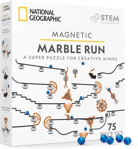 National Geographic Magnetic Marble Run - 75-Piece STEM Building Set for Kids &  - Picture 1 of 12