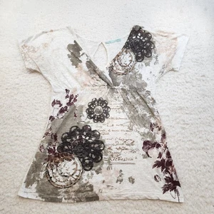 Camiseta Maurices Bebé Burnout L Boho Romántica Babydoll Cerradura Espalda Elastizada - Imagen 1 de 9