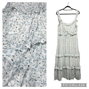 And Now This Women Maxi Dress Printed Smocked Ruffled Tiered SZ XL Cottagecore - Picture 1 of 12