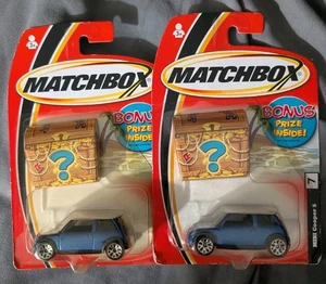 2004 Matchbox #7 Mini Cooper S BLUE | LARGE BADGE | NO TAILLIGHT  - Picture 1 of 6