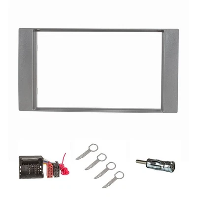 Kit mascherina radio doppio DIN adatta per Ford con CAN Bus Focus 2 Fiesta C-... - Immagine 1 di 4