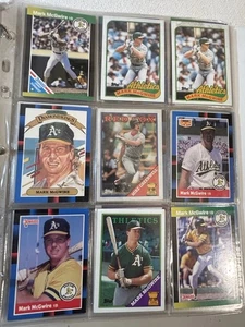 McGwire Canseco 1980s 1990s Baseball Card Lot Binder 300+ Cards - Picture 1 of 23
