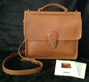 Vintage Coach Willis H4B-9927 2-Wege Braun Leder Tasche Hand Schulter Crossbody - Bild 1 von 14