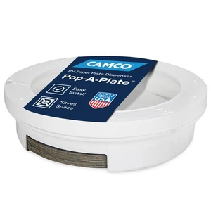 Camco 9-inch Pop-A-Plate Plastic Plate Dispenser | Ideal for Compact Spaces,... - Foto 1 di 6