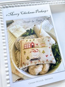Stacy Nash MERRY CHICKMAS PINKEEP Kitten Stitcher Advent Box Cross Stitch Chart - Picture 1 of 1