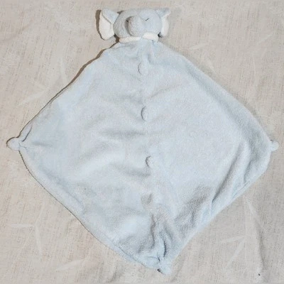 Angel Dear Blue Elephant Baby Lovey/Security Blanket w/Knotted Corners Foto 1 de 4