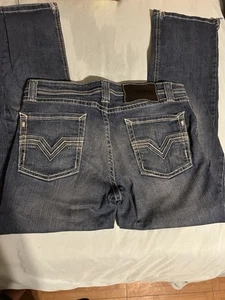 Men’s Rock & Roll Cowboy Denim Jeans In Size 33 By 30, Straight Leg And Boot Cut - Picture 1 of 9