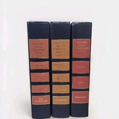 Take 50% Off Lot of 3 Vintage Readers Digest Condensed Books Mauve Tan — 第 1/4 张图片