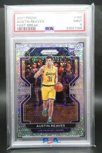 2021-22 NBA Panini Prizm Fast Break Prizm Austin Reaves #165 PSA 9 MINT Rookie - Picture 1 of 2