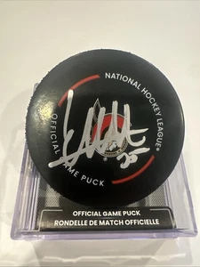 LINUS ULLMARK AUTOGRAMM SIGNED OTTAWA SENATORS OFFICIAL GAME PUCK - Bild 1 von 3