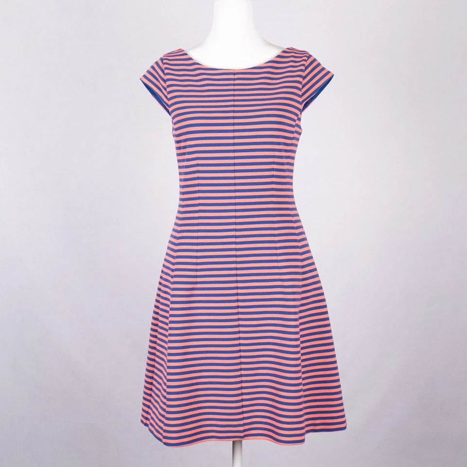 Vestido Lilly Pulitzer Mujer Talla PEQUEÑA Briella Rayas Calce Acampanado Coral Rosa Azul Foto 1 de 4