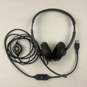 Logitech ClearChat Comfort USB Headset (DZL-A-0374A(B))Mic Volume Control-Tested - Picture 1 of 12
