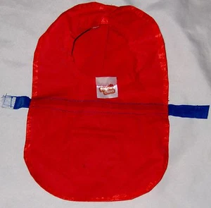 Red Blue Paws & Claws Nylon 11" Cat Dog Rain Coat w Small Pocket - Picture 1 of 2