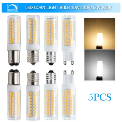 5X dimmbare 10W 12W Mais-Glühbirne E14 220v Lampe Keramik 360° E17 Softwhite - Bild 1 von 4