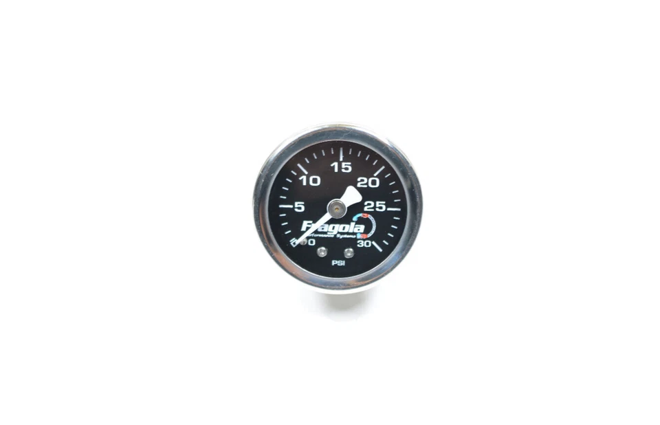 FRA-900004 Fragola 0-30 PSI Fuel Pressure Gauge Liquid Filled 1/8" Male NPT - Image 1 of 4