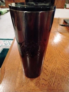 Starbucks Black Glitter Gradient Steel Cold Cup Holiday 2019 24oz No Straw - Bild 1 von 11