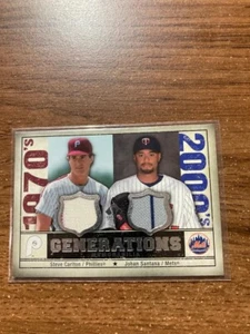 2008 SP Legendary Cuts Generations Dual Memorabilia Steve Carlton Johan Santana - Picture 1 of 1
