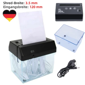 Aktenvernichter Shredder Cross Cut Papierschredder Mini Partikelschnitt Papier - Bild 1 von 12