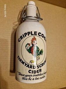 Vintage Stoneware CRIPPLE COCK Farmyard Scrumpy Cider Bottle 0.5L, Flip Top Lid. - Bild 1 von 6