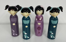 Mia - Ling Figurine Geisha Ceramic Dolls x 4 #CT