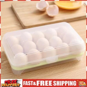 15 Grid Egg Storage Rack with Lid Transparent Accessories Kitchen Food Organizer - Bild 1 von 7