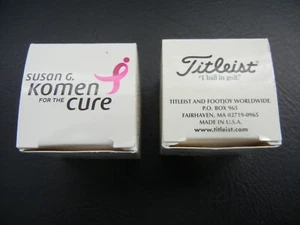 TITLEIST 3 & 4 DT SOLO SUSAN G. KOMEN FOR THE CURE GOLF BALLS (2) NEW IN BOX - Picture 1 of 10