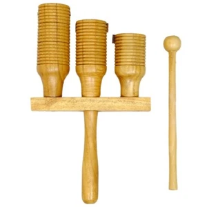3 Tone Agogo Bell With Mallet Christmas Gift Sale - Picture 1 of 1
