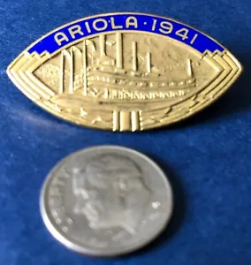 1941 barco barco Ariola marina 2 guerra mundial militar segunda guerra mundial pin original tono dorado - Imagen 1 de 3