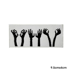 Zombie Hands Patch, zombie patch, Halloween patch, Embroidered Iron on patch - Picture 1 of 1