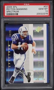 2005 SPX SPECTRUM PEYTON MANNING /25 #37 PSA 10 GEM MINT POP 2 - Picture 1 of 2