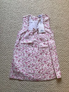 LUX JUNIOR Girls Size 6 Pink Floral Smocked Dress w/Ruffles & Bow NWT - Bild 1 von 3