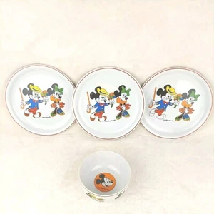 Vintage Disney Vista Alegre Portugal Porcelain Mickey And Minnie Mouse Plate - Picture 1 of 12
